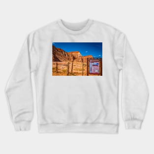 Toadstool Trail Entrance Sign Crewneck Sweatshirt